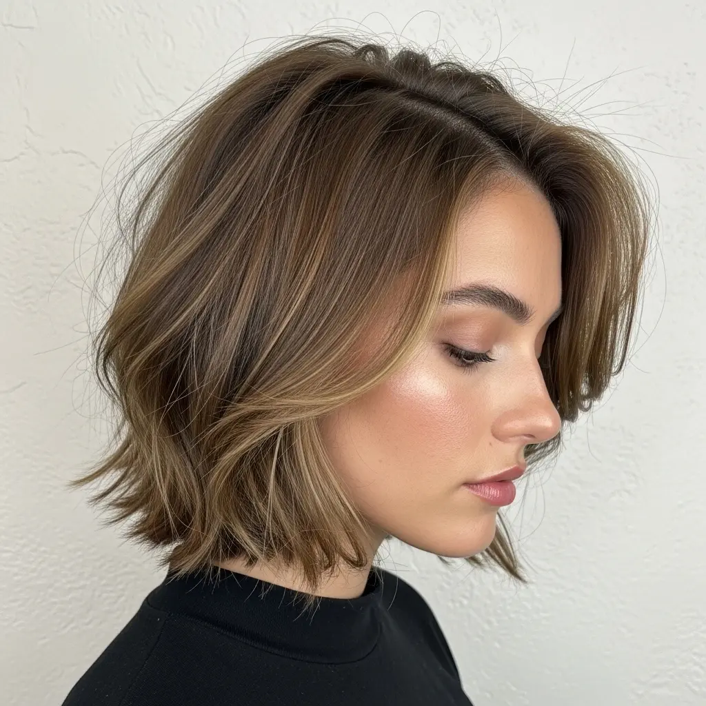 #11 Short Inverted Bob for Thick Hair