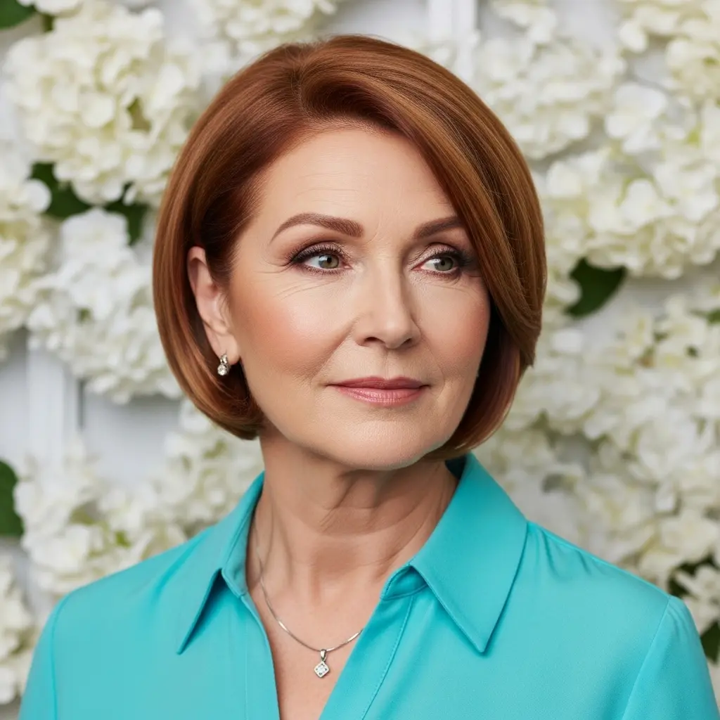 #12 Short Inverted Bob for Women Over 70