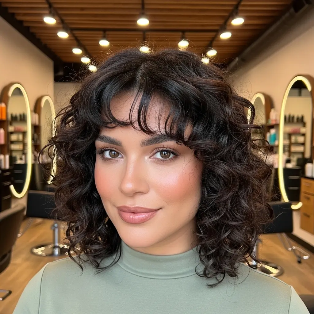 #12 Neck-Length Curly Cut