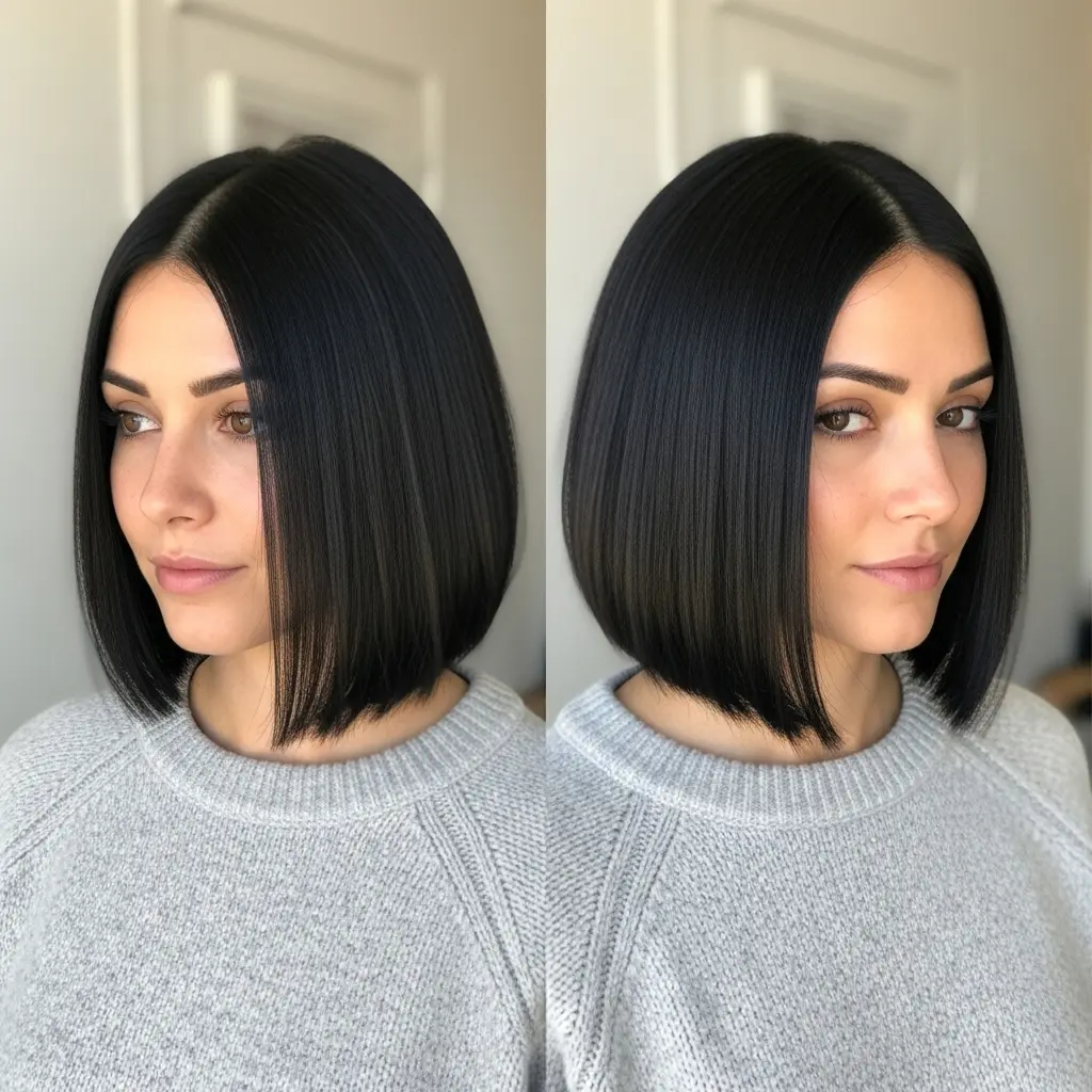 #14 Chin-Length Soft Blunt Bob