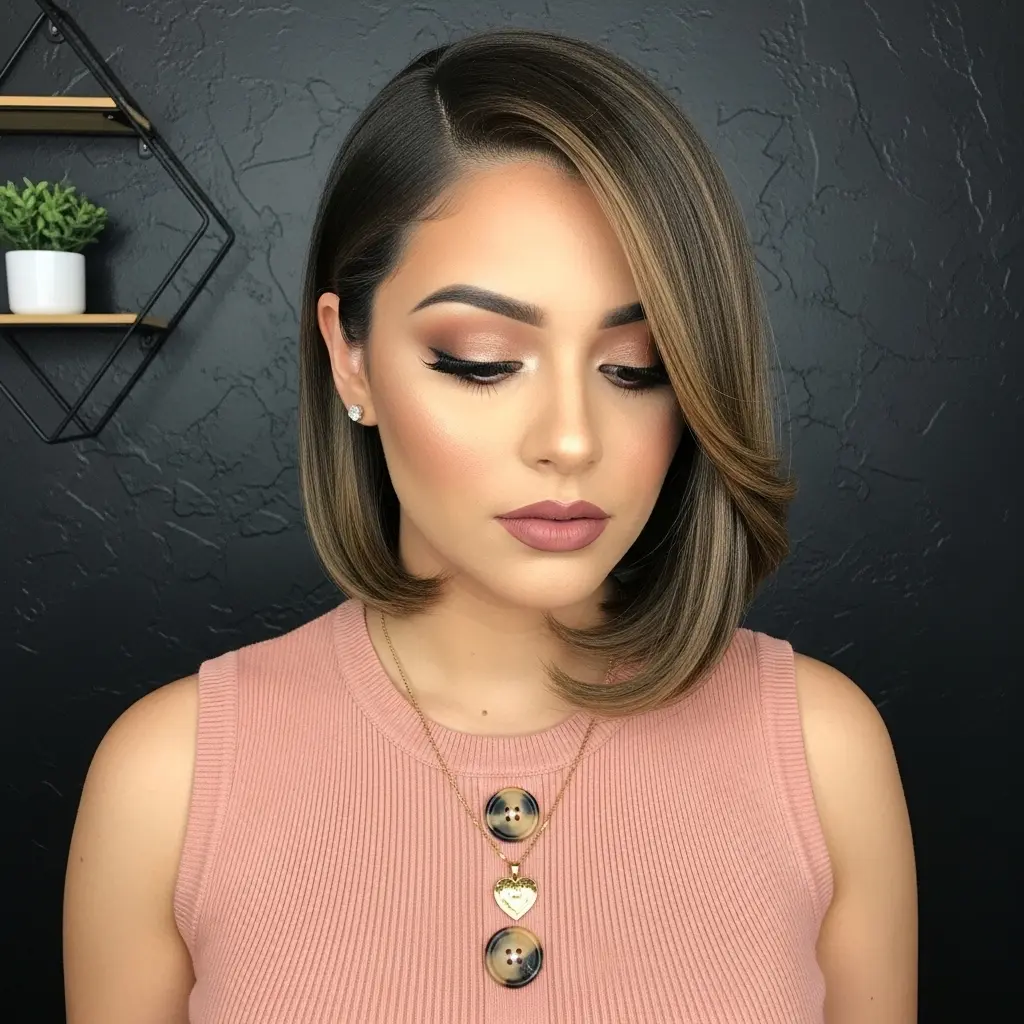 #16 Asymmetrical Haircut with Jagged Ends for African-American Women