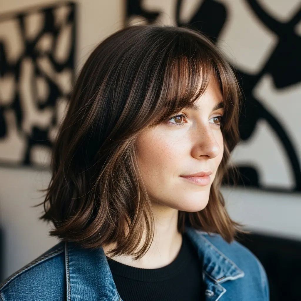 #16 Center-Parted Bangs on Italian Bob