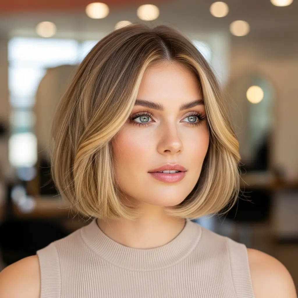 #18 Tousled Warm Blonde Bob