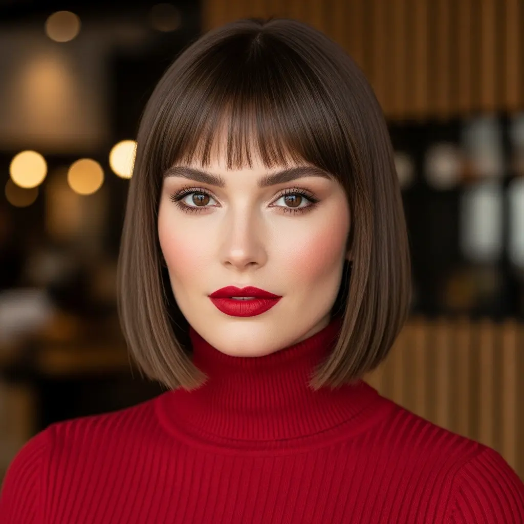 #18 Short Bob Cut with Bangs