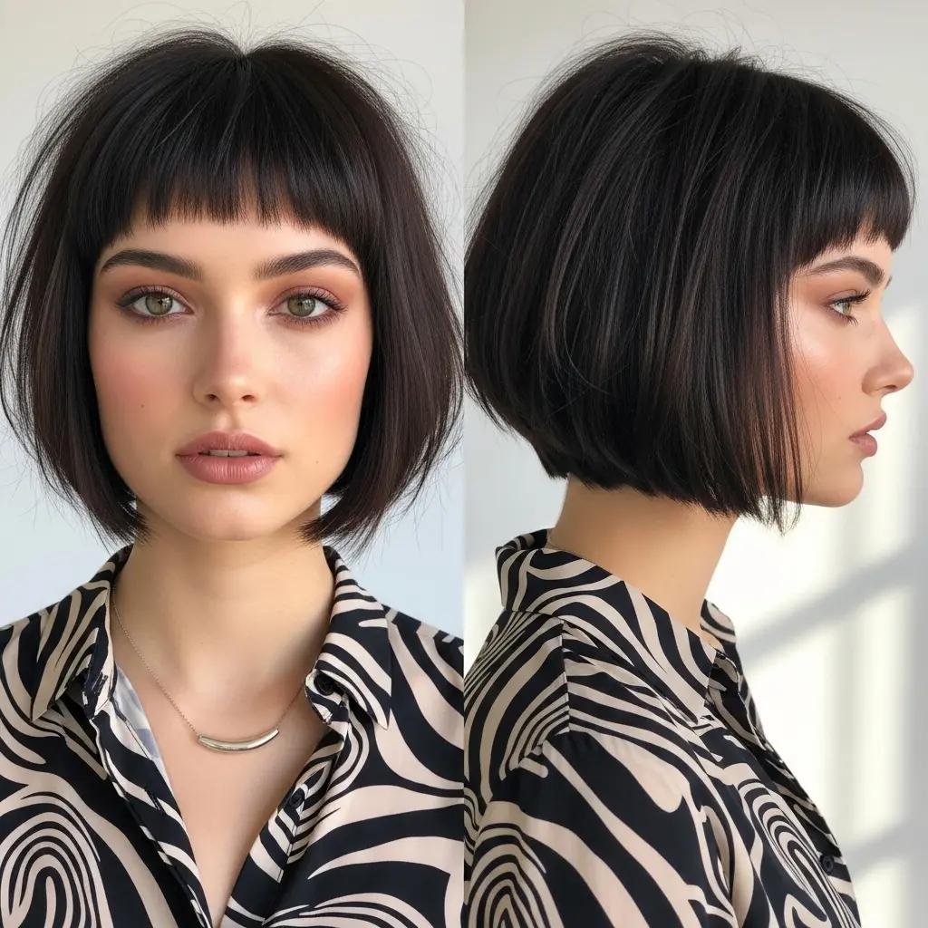 #18 Jaw-Length Chocolate Bob