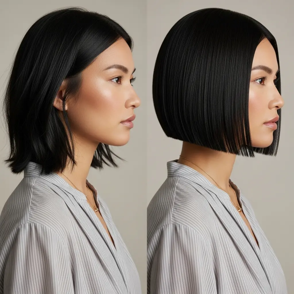 #19 Modern Jet Black Bob Cut