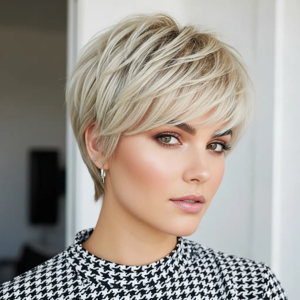 #2 Light Blonde Short Pixie with Fringe
