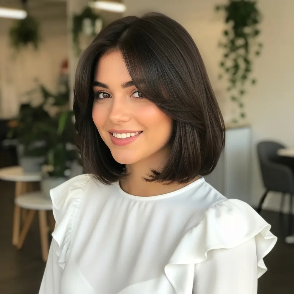 #22 Bullet Bob with Curtain Bangs