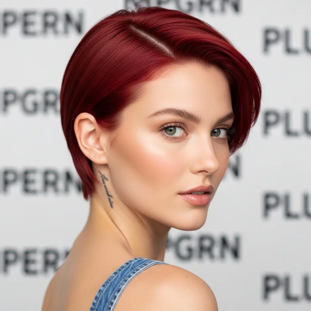 #3 Fiery Red Pixie with Soft Layers