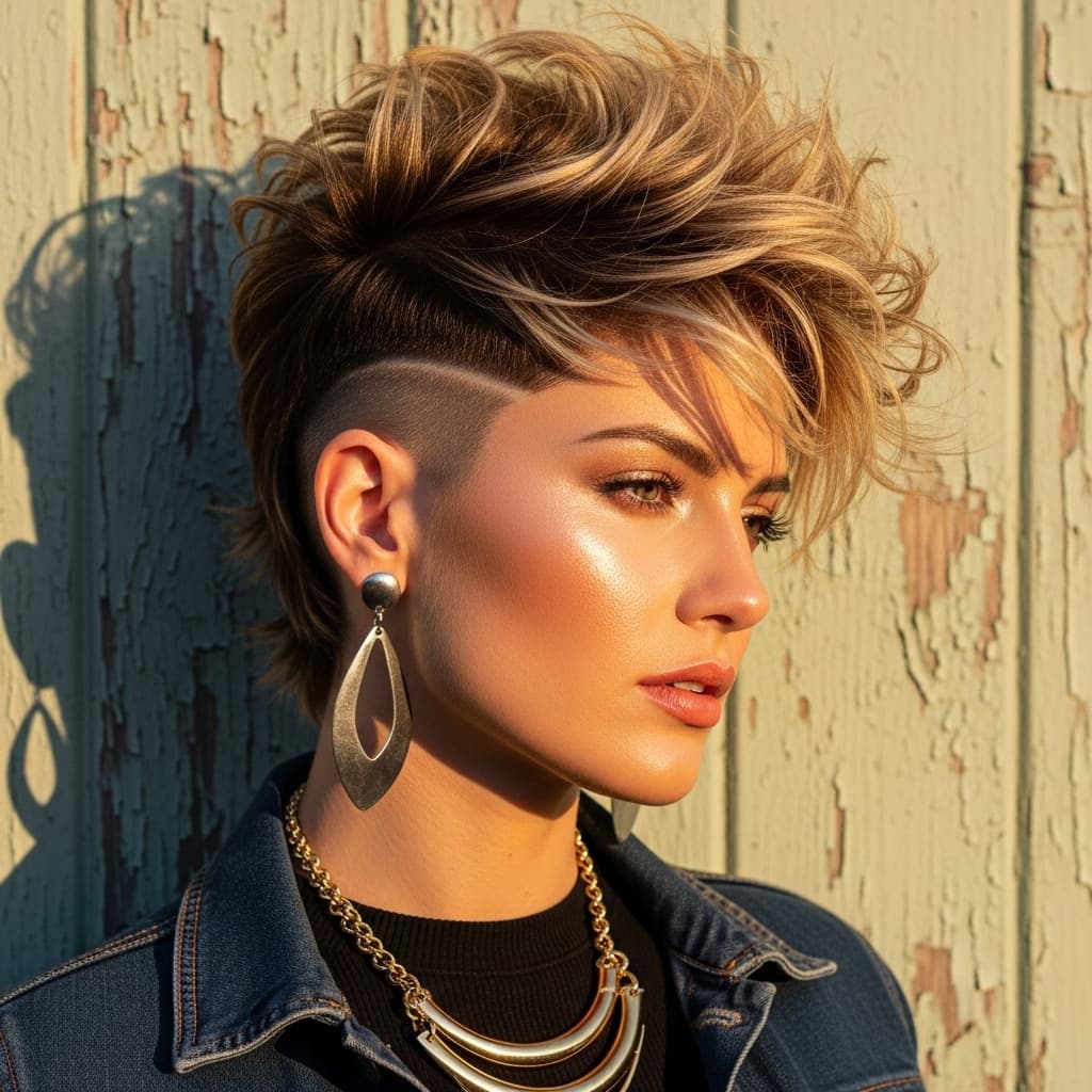 #3 Pixie Mullet for Round Faces