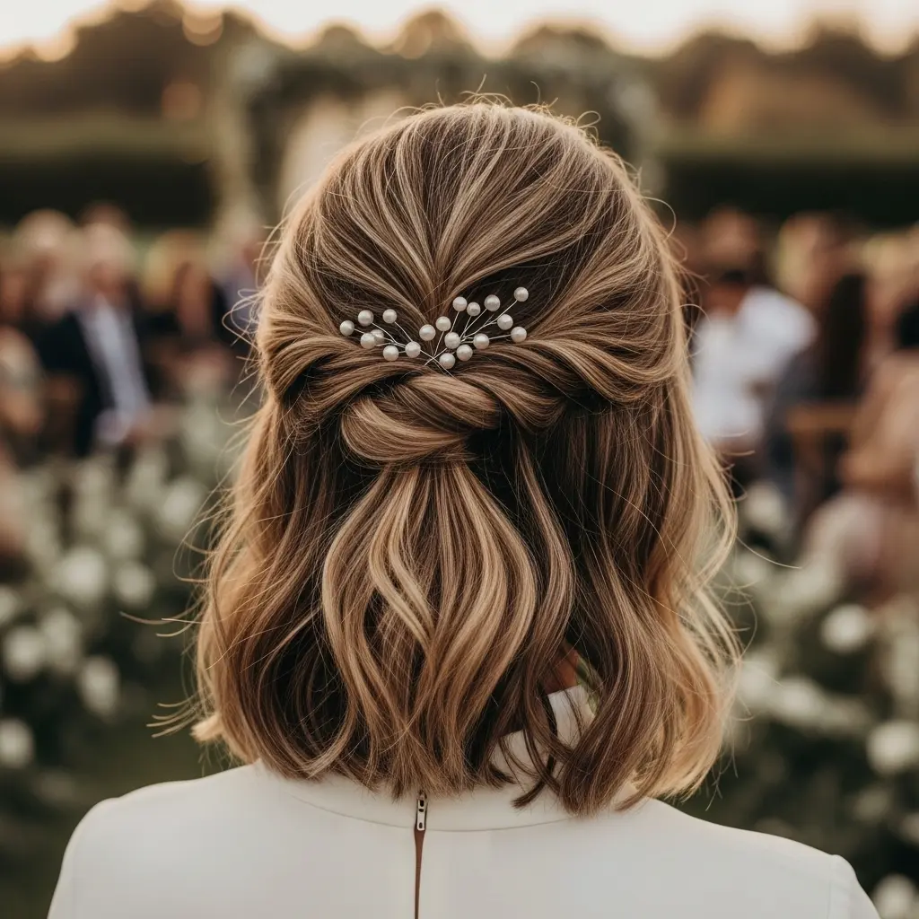 #5 Neck-Length Half Up Bob