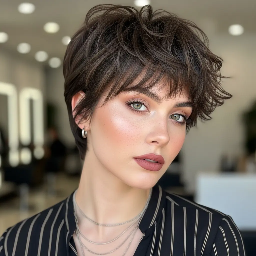 #5 Charming Short Choppy Pixie with Bangs