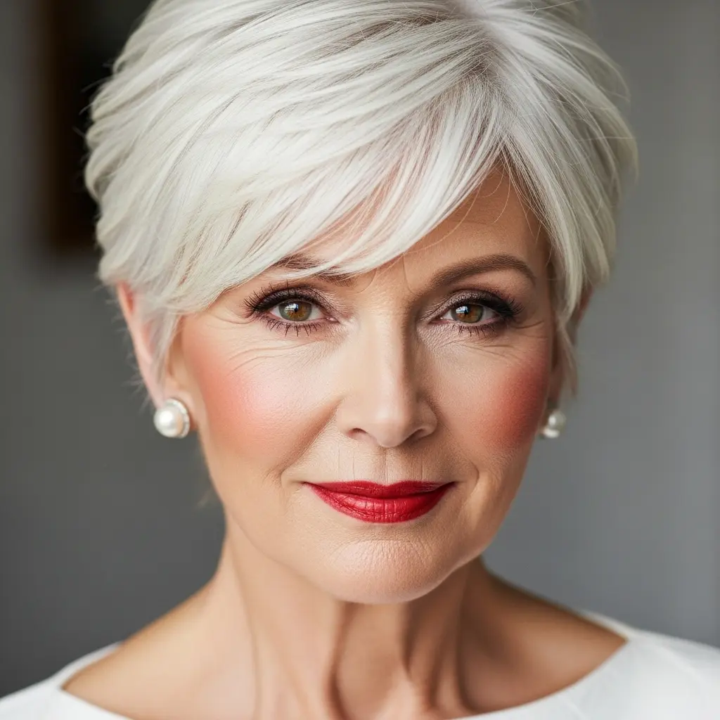 #6 Side-Swept White-Blonde Hair