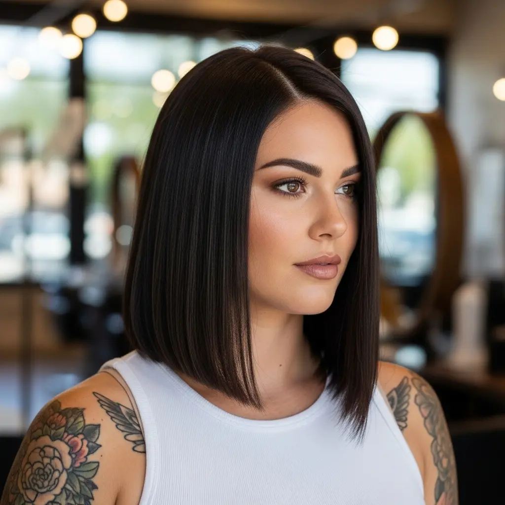 #6 Straight A-Line Long Bob