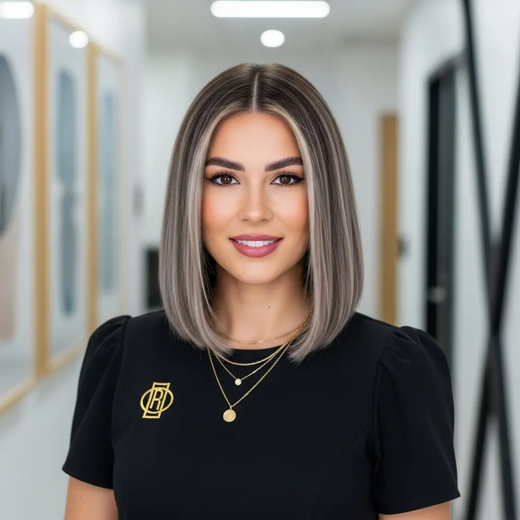 #7 Graduated Lob with Chunky Highlights