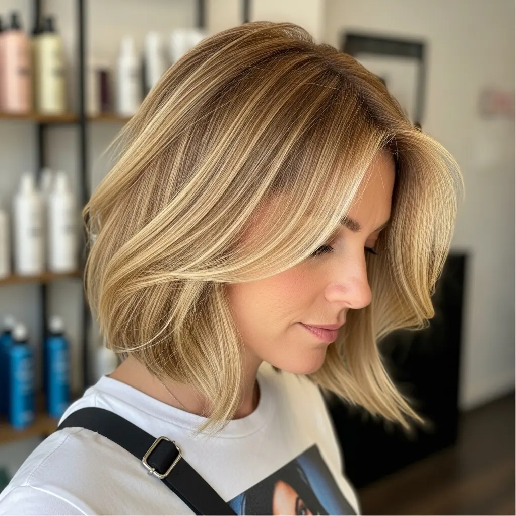 #8 Blonde Bob with Natural Texture