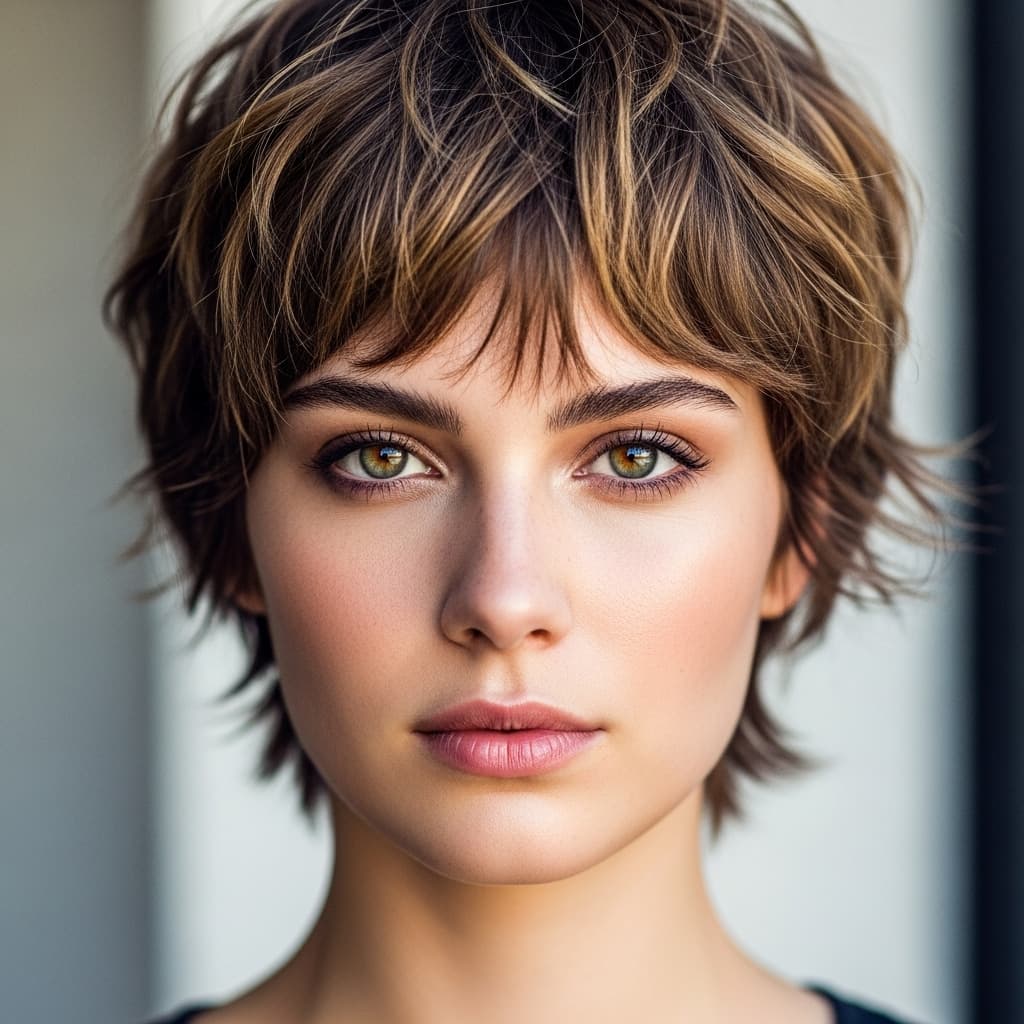 #8 Edgy Pixie Cut Mullet with Fringe