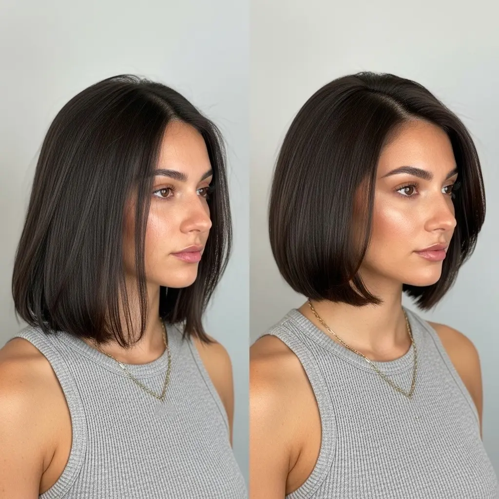 #9 Short and Textured Blunt Cut Bob
