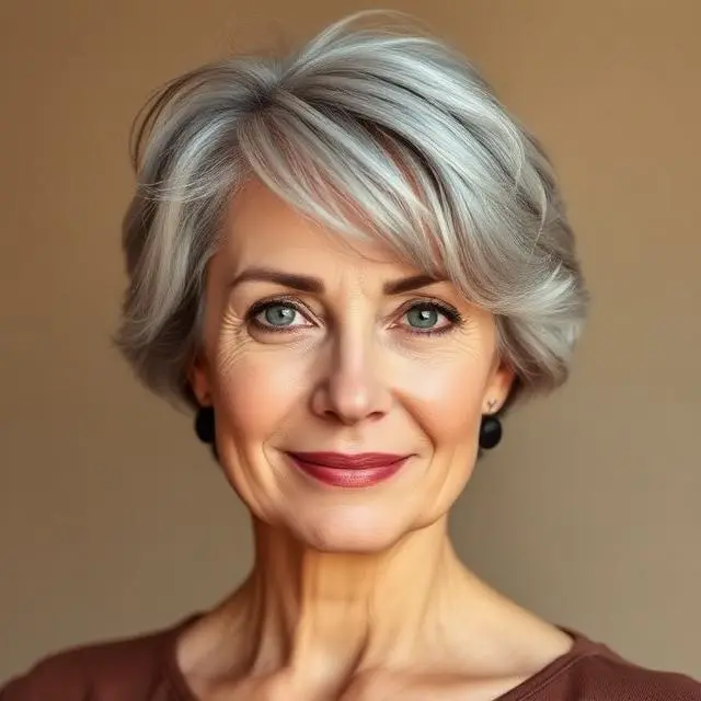 #8 Feminine Pixie for Women Over 60 with Wavy Hair