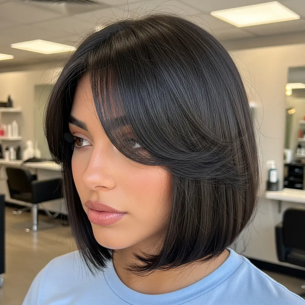 #12 Neck-Length Bob with Swoopy Bangs