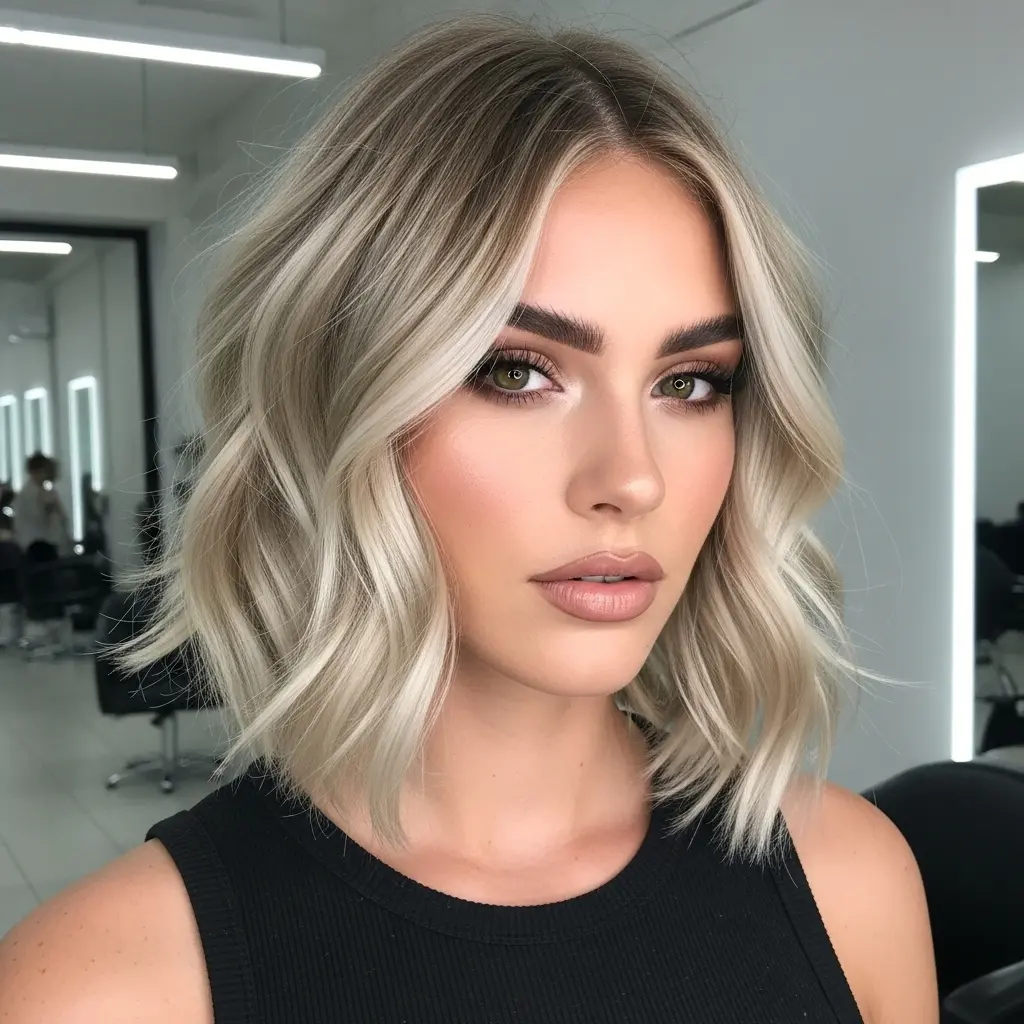 #13 Metallic Luxury Blonde Bob