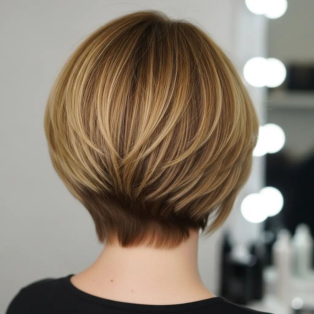 #7 Back View of a Long Pixie Bob Cut