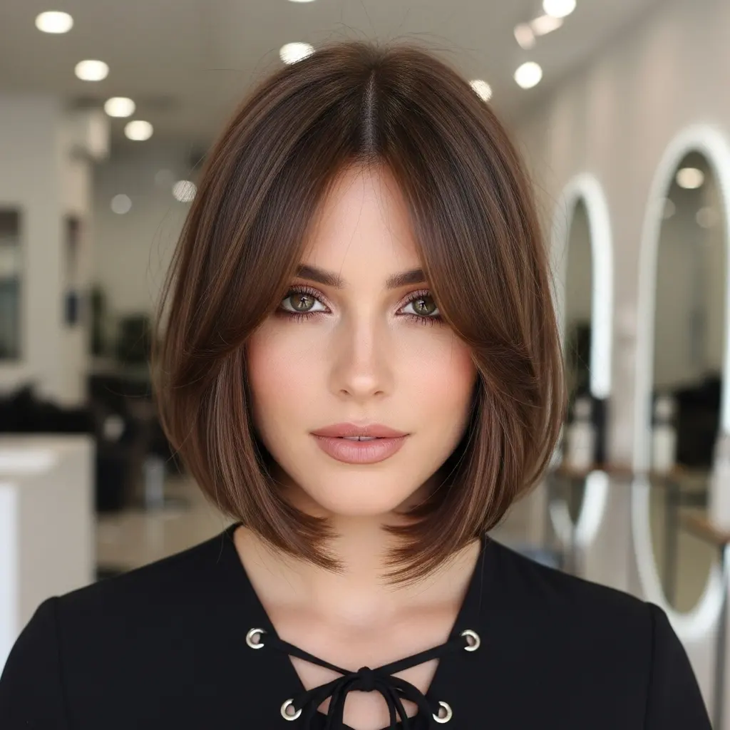 #7 Chin Bob with Curtain Fringe