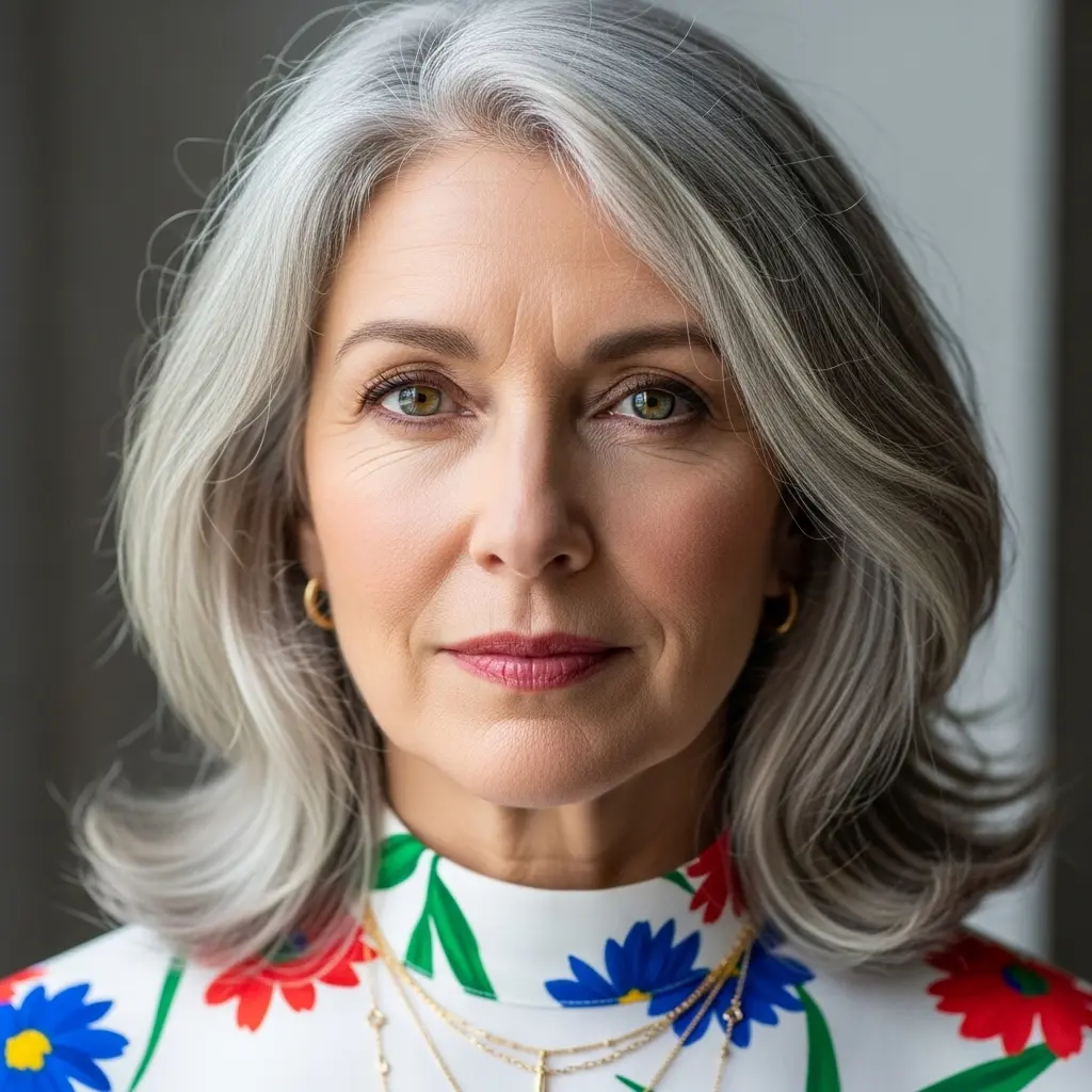 #14 Shaggy Lob for Women Over 50