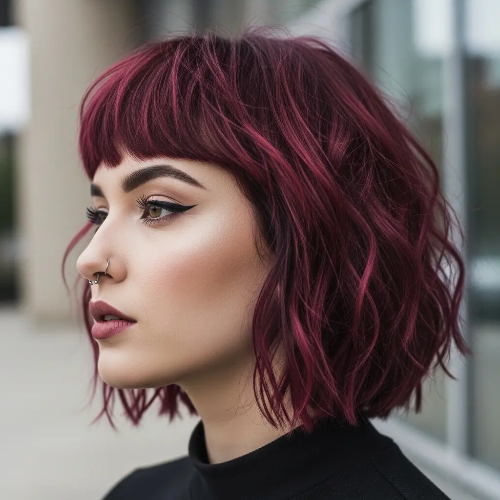 #4 Edgy Choppy Bob on Fine Hair