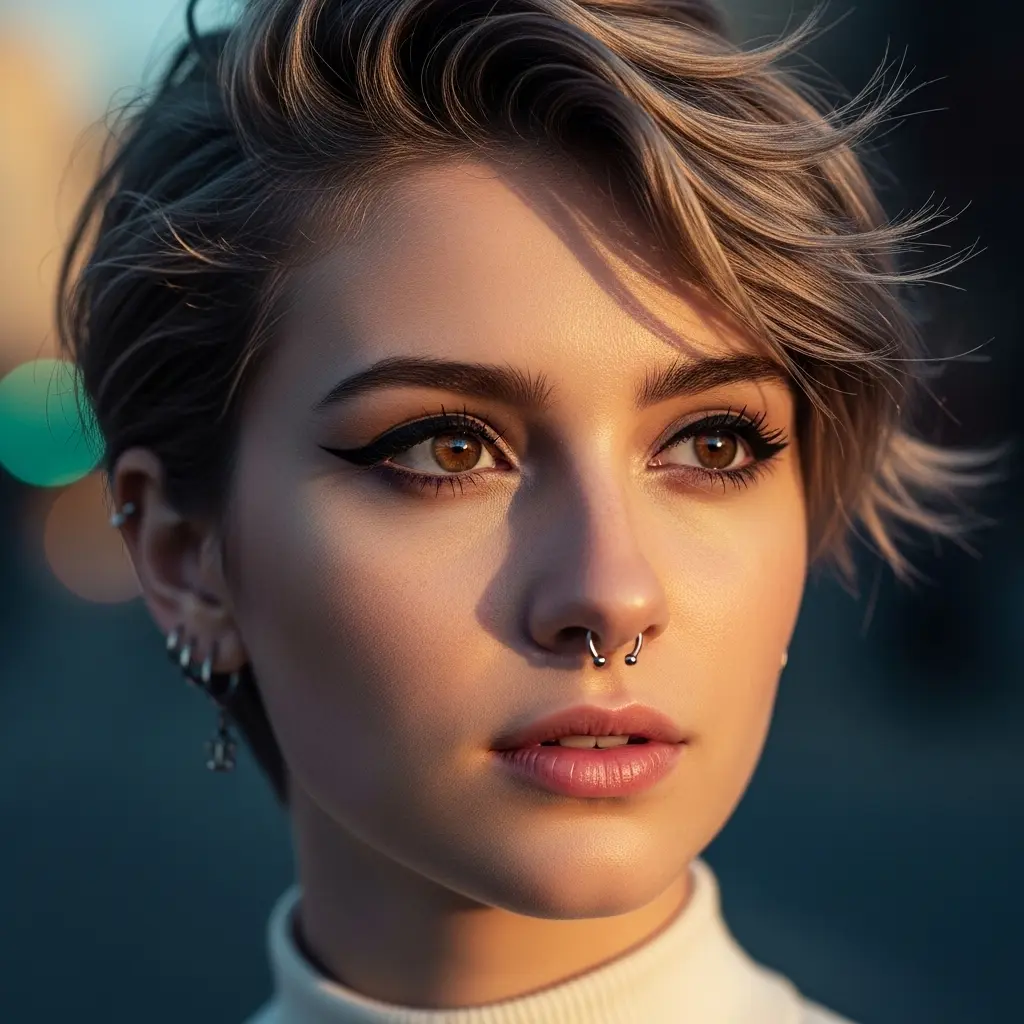 #6 Feathered Elf Crop Hairstyle