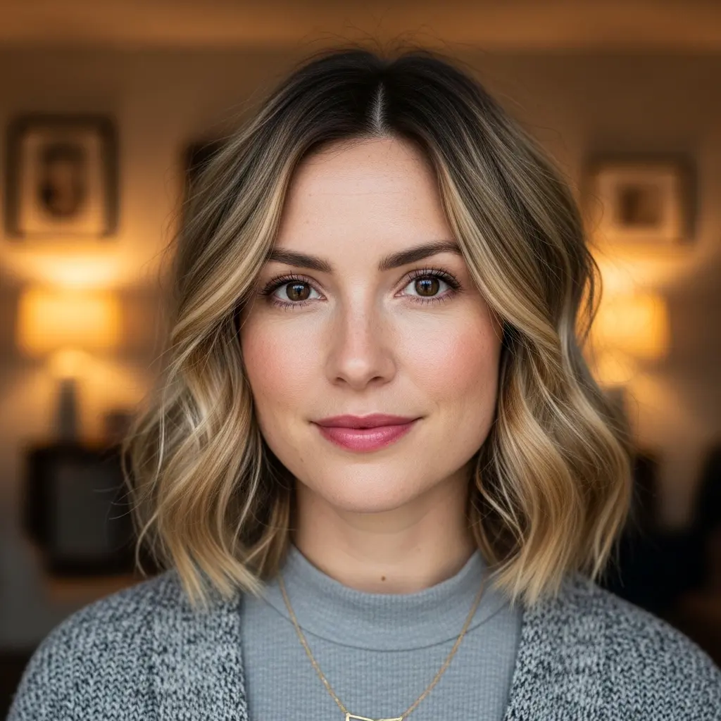 #9 Choppy Bob with Highlights for Fine Hair