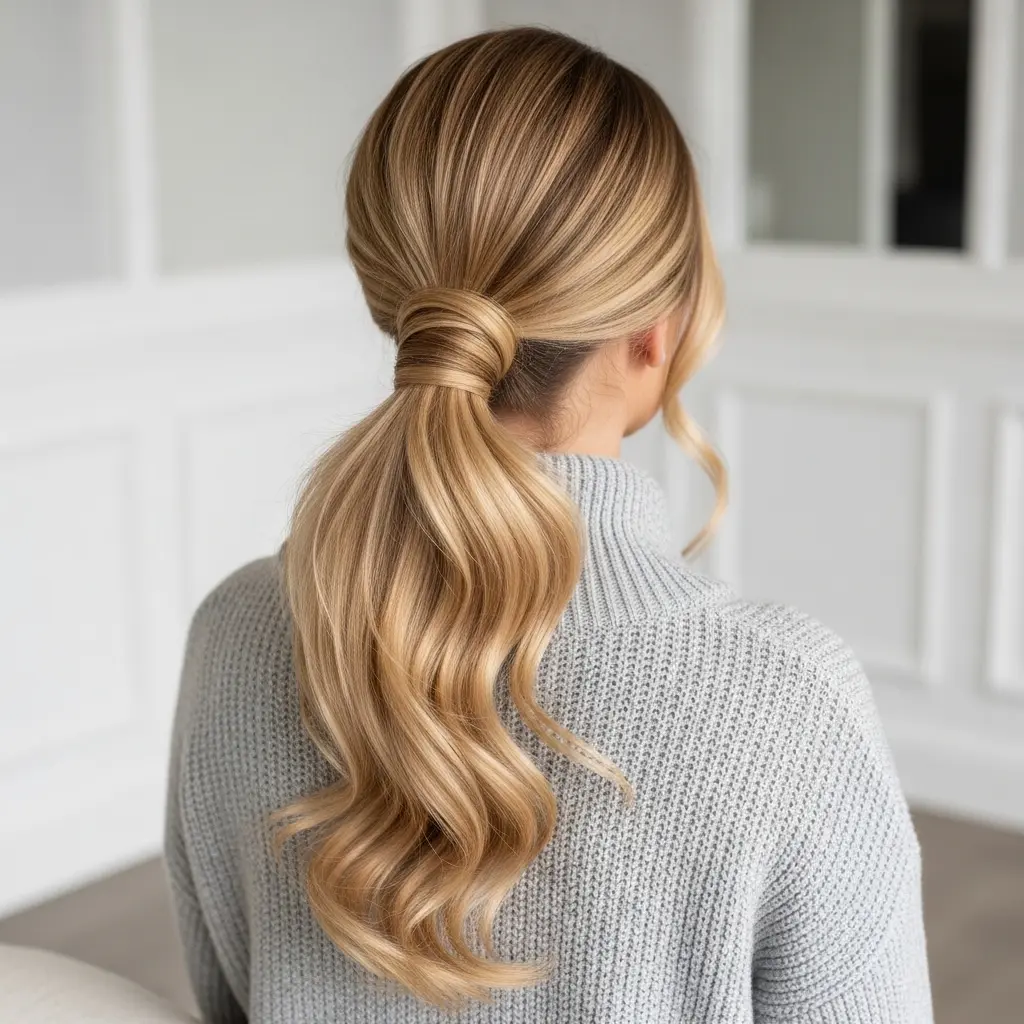 #10 Messy Blonde Ponytail