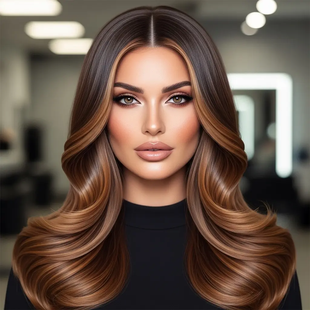 Long Hair with Highlights and Layers