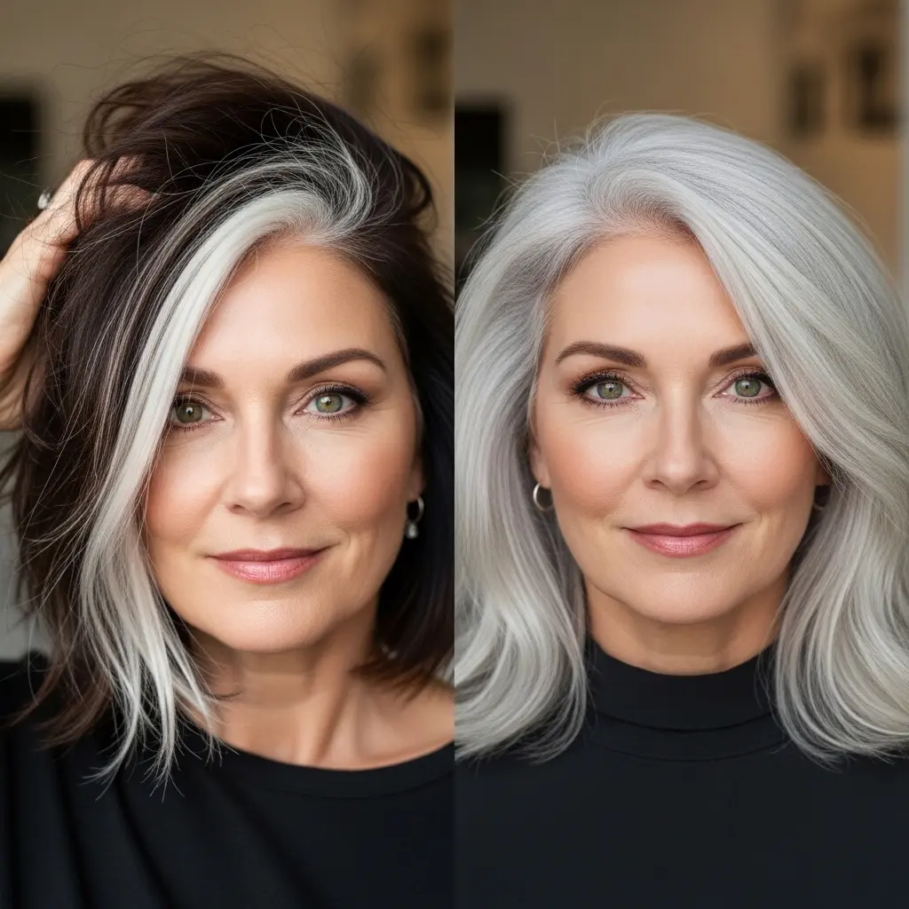 #12 Stunning Face-Framing Silver Layers