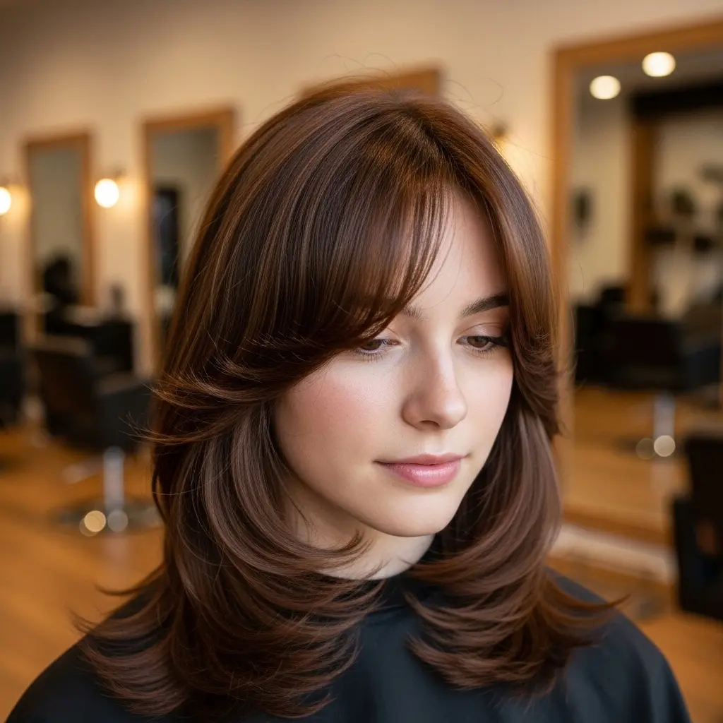 #13 Soft Bob with Front Layering and Curtain Fringe