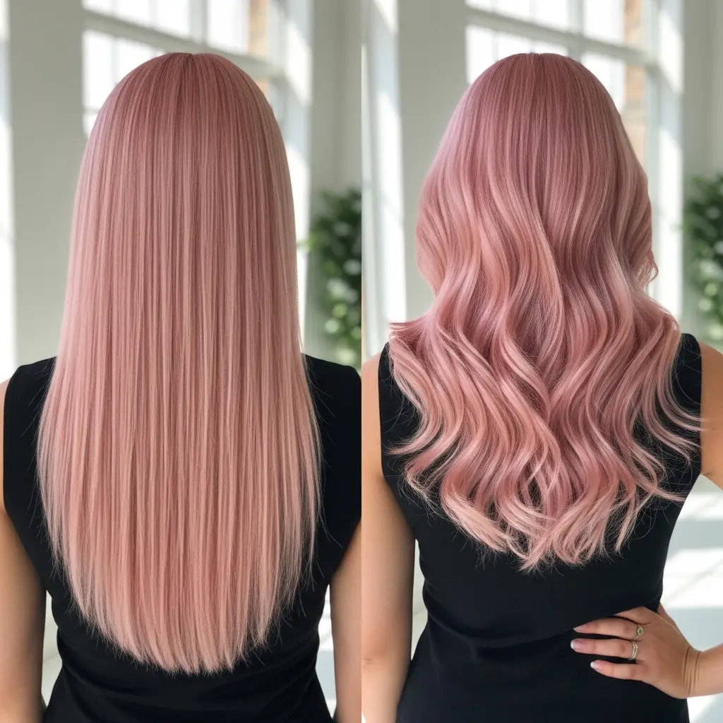 #14 Straight and Wavy Pink Tones
