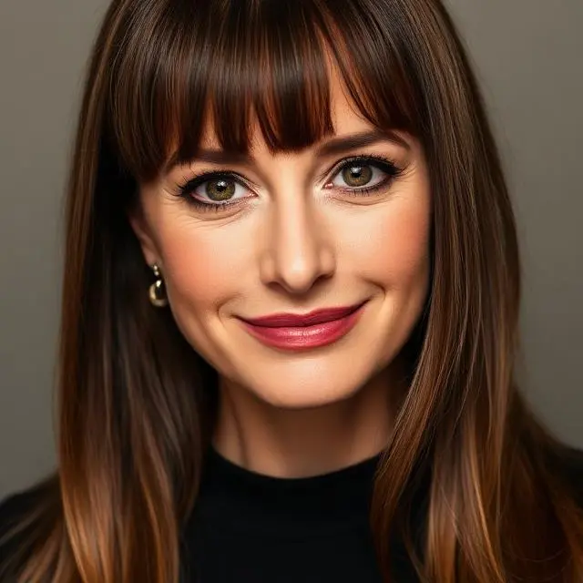 Healthy-Looking Long Hair with See-Through Bangs