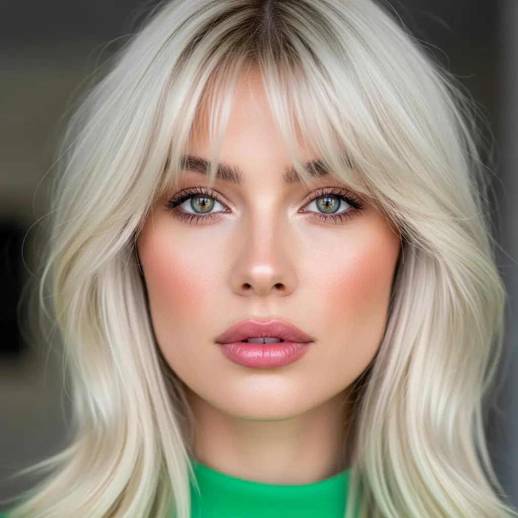 #17 Blonde Curtain Fringe