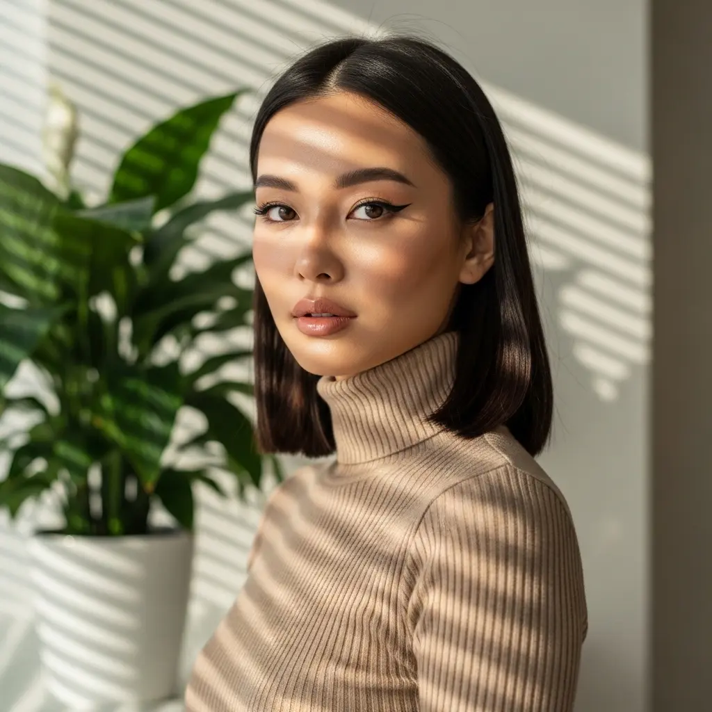 #17 Straight Flat Hair with a Sleek Finish