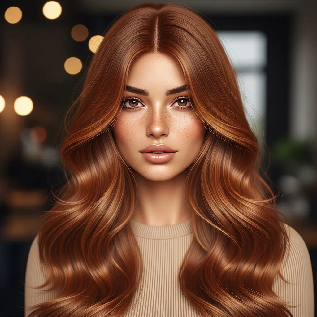 #17 Ginger Copper on Brown Hair