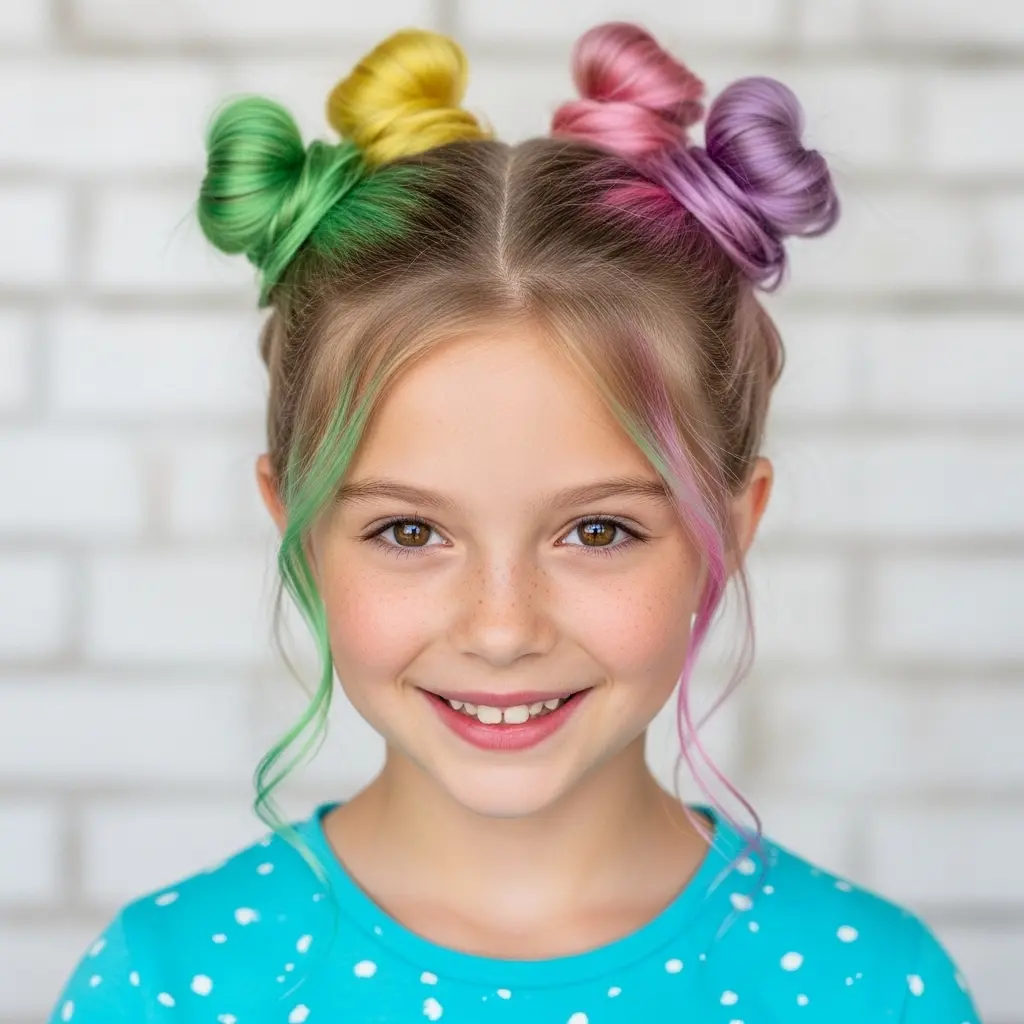 #18 Playful Colorful Space Buns