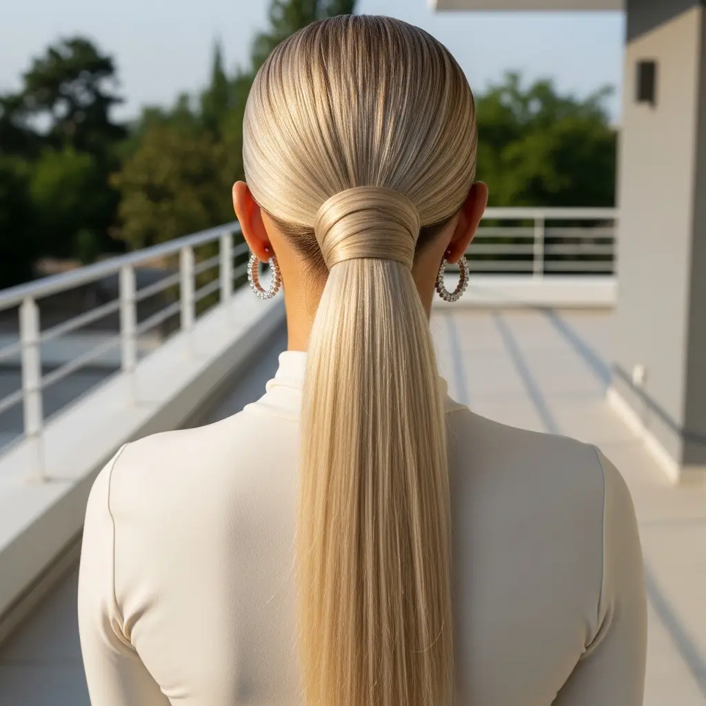 #19 Very Long Blonde Ponytail