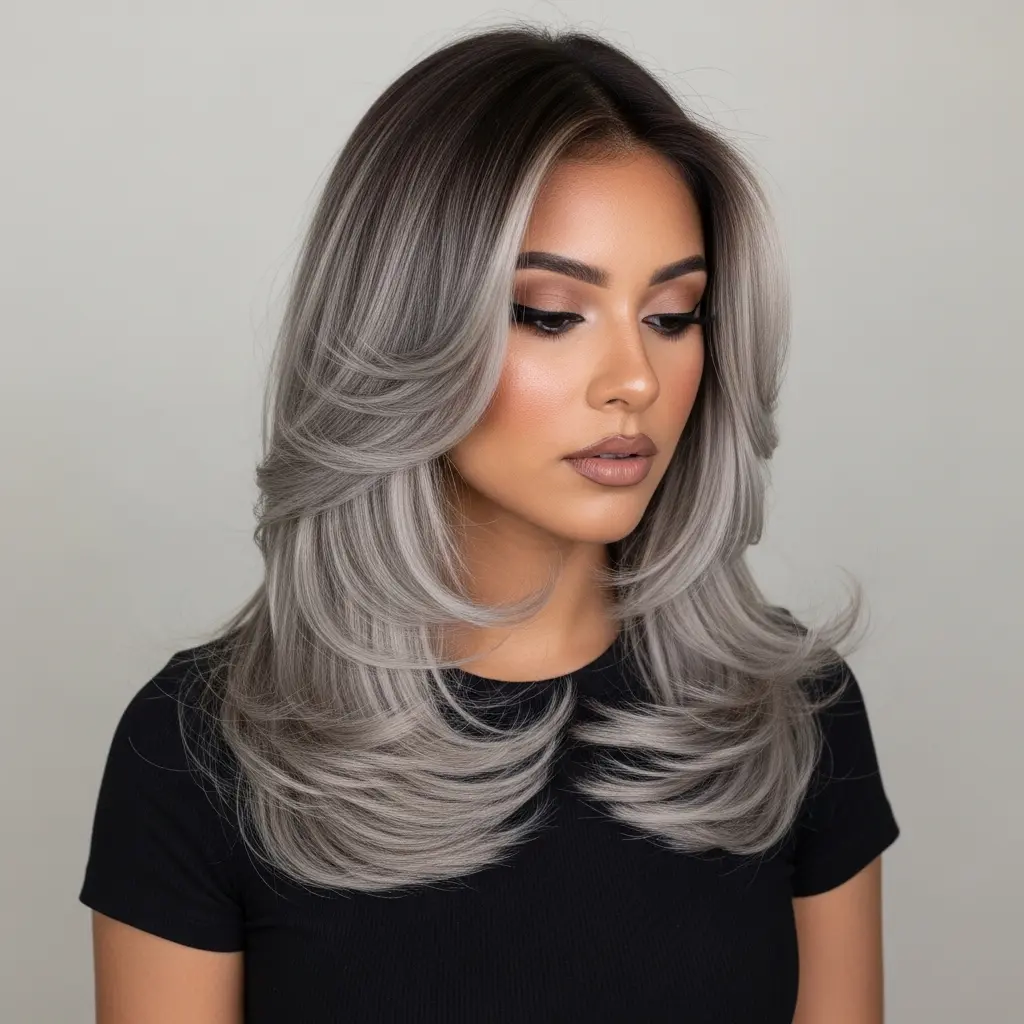 Ash Blonde Balayage Layers