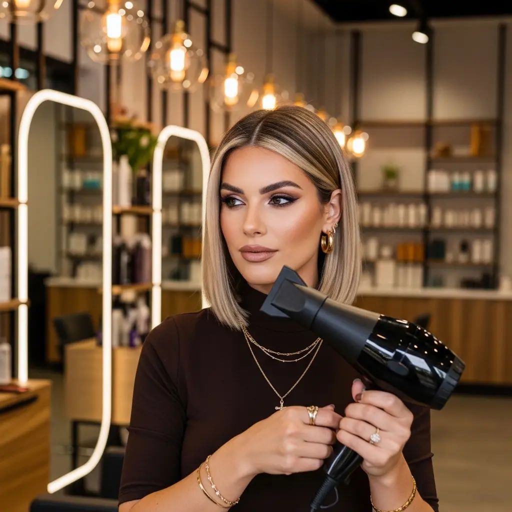 #2 Beige Melt Blunt Collarbone Bob