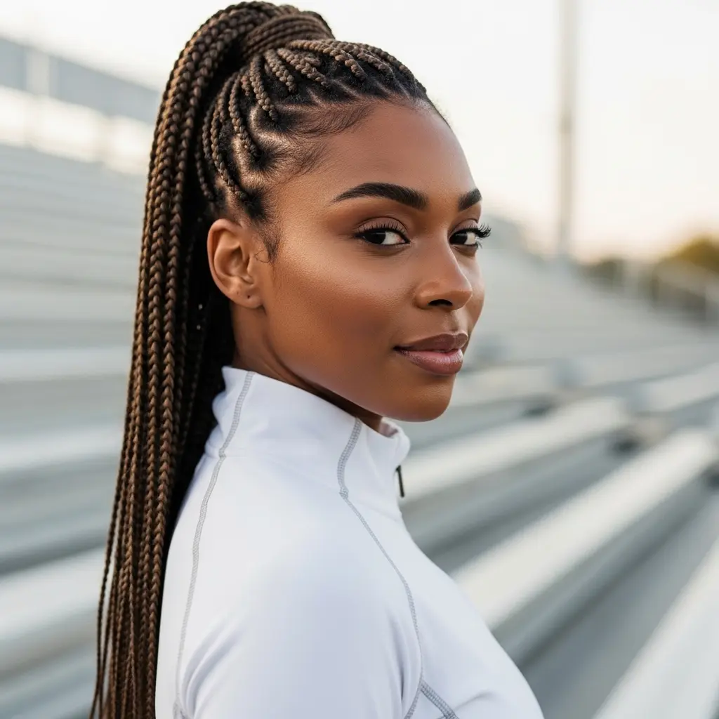 #2 High Braided Ponytail for Black Hair