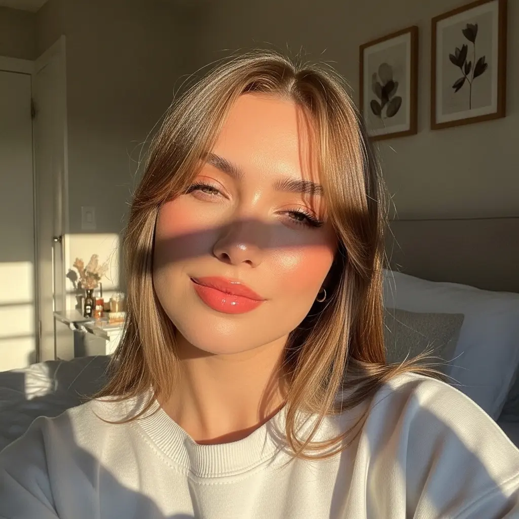 #21 Flat Hair with Curtain Bangs