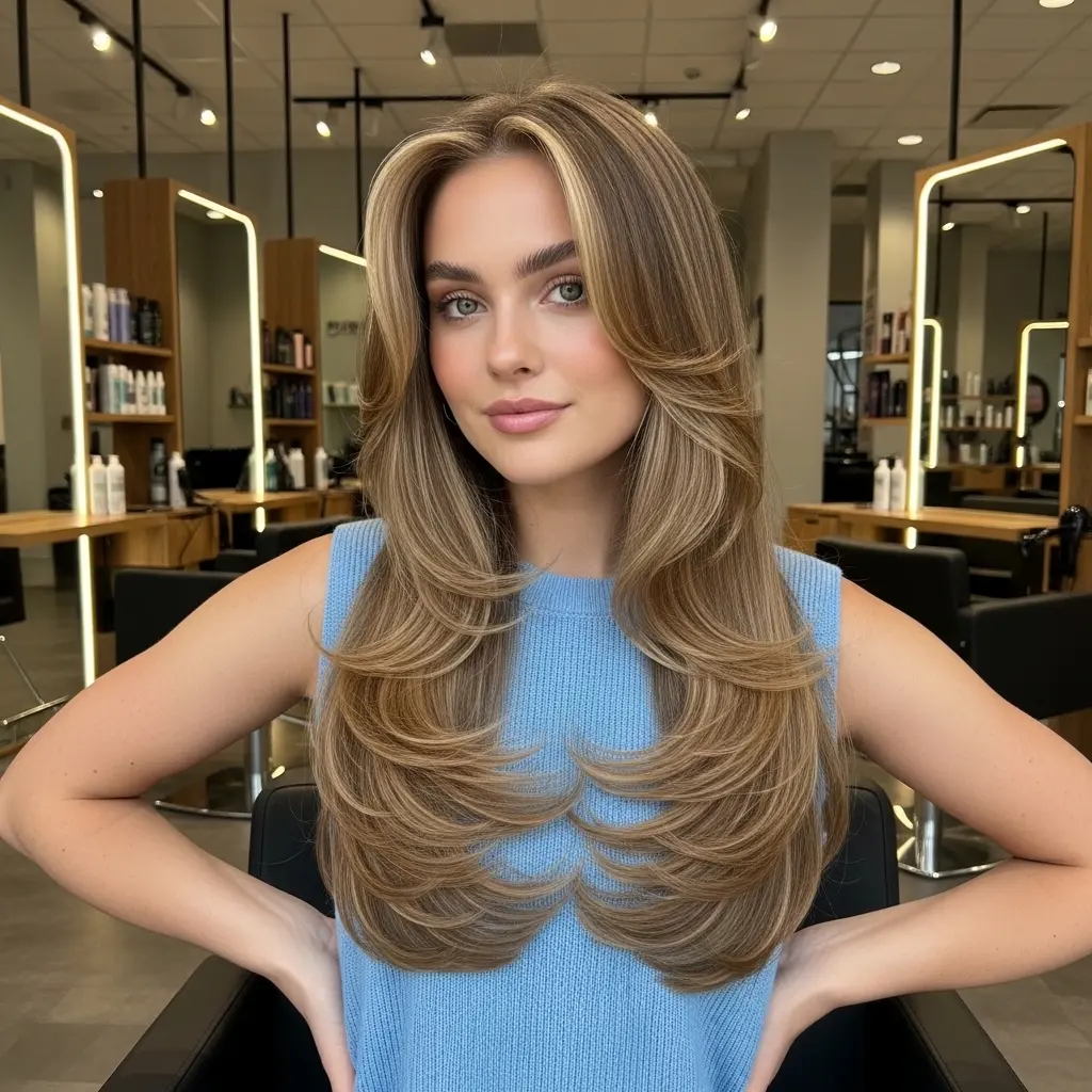 Brunette Face-Framing Layered Hair