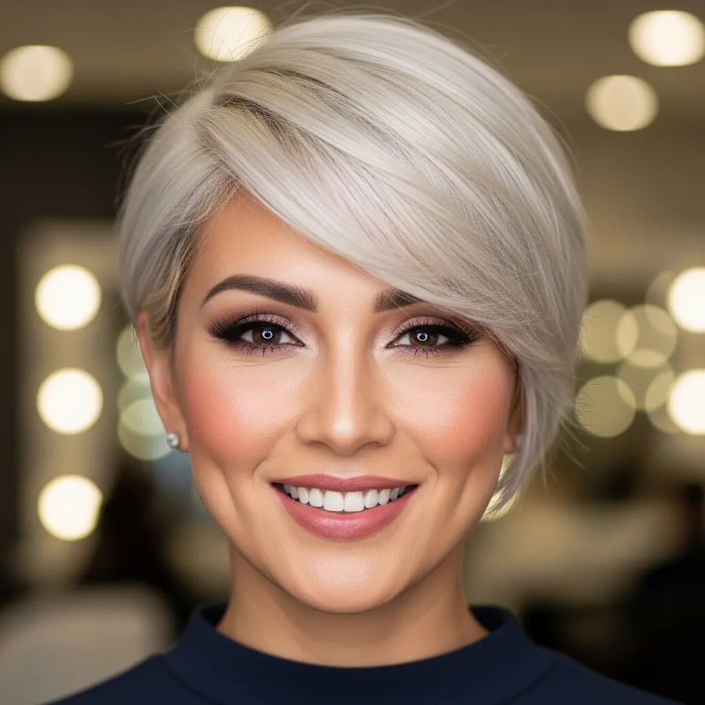 #25 Side-Swept Pixie on Thick Hair