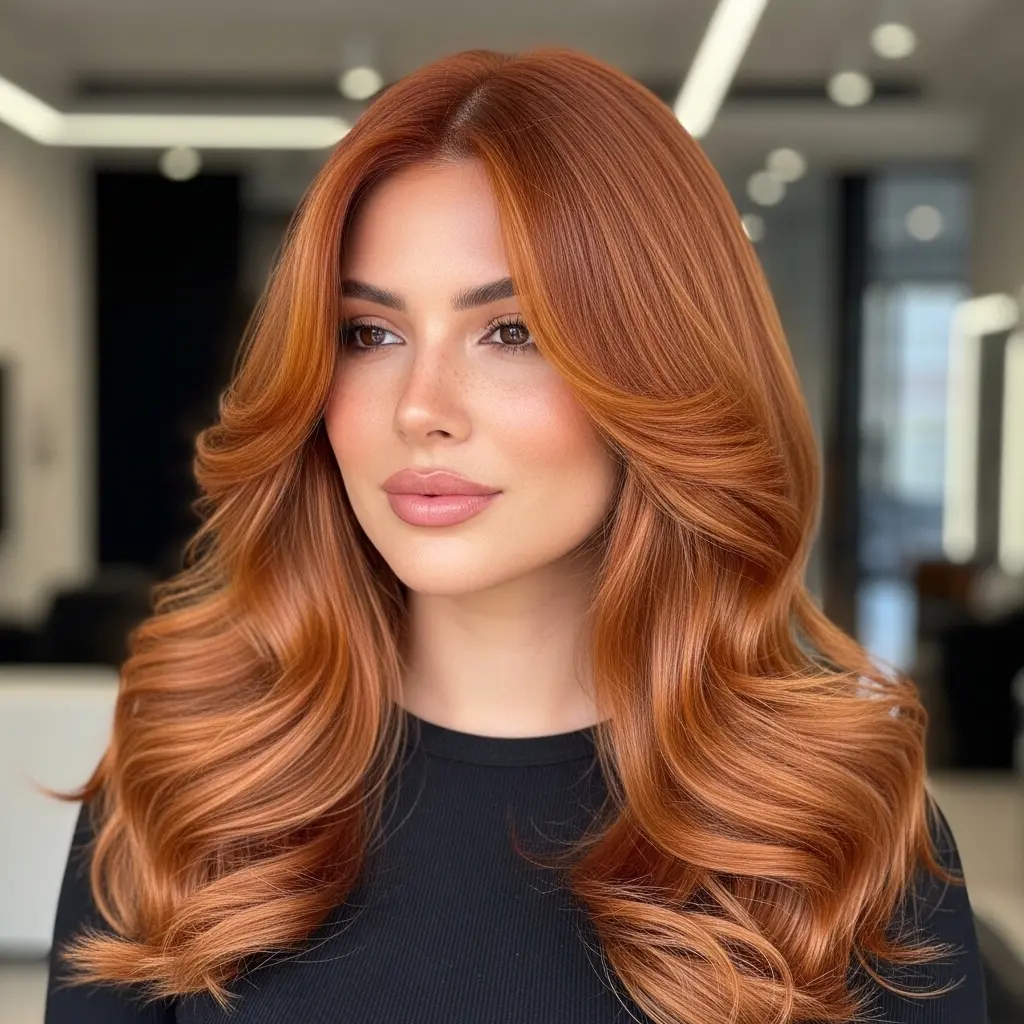 #3 Balayage Ginger Copper Hair Color
