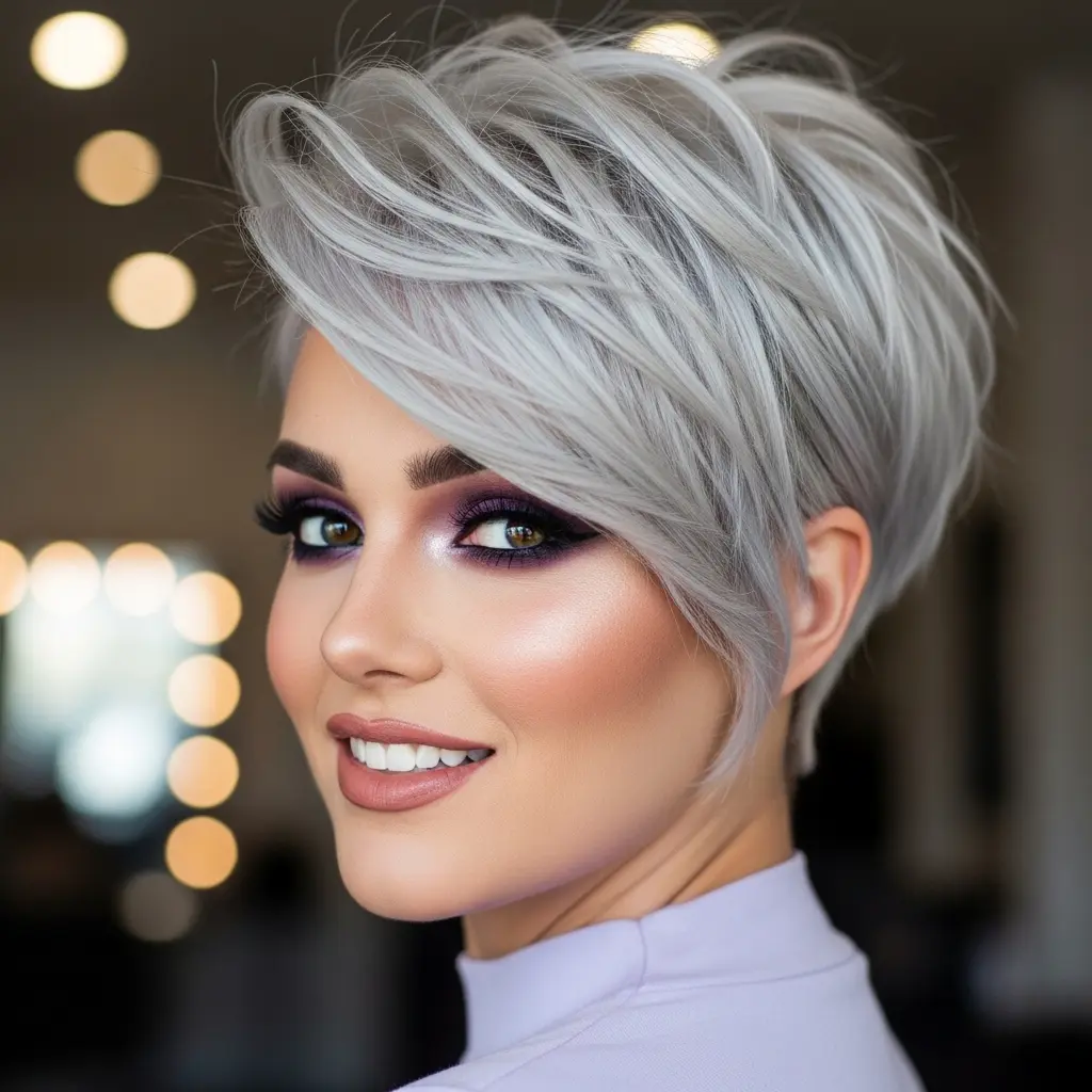 #3 Messy Long Pixie with Hidden Undercut